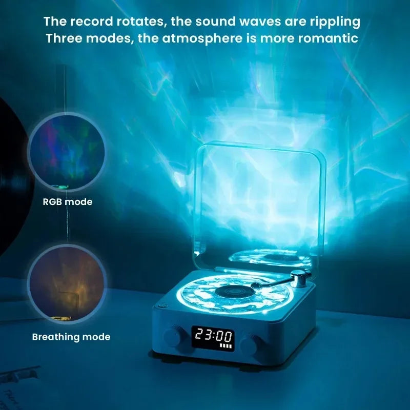 Retro vinyl Bluetooth speaker with RGB Light